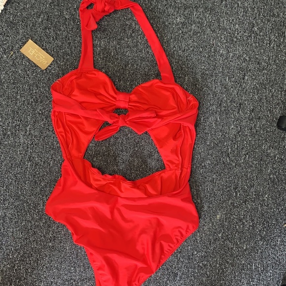 RACHEL Rachel Roy Other - NWT Rachel Roy Red Twist Top Cut out One piece L